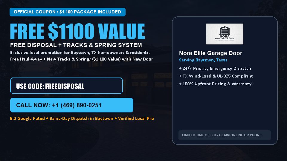 Nora Elite Garage Door FREE Haul-Away & Heavy-Duty Tracks with New Door